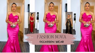 FASHION NOVA DRESS TRYON HAUL  Must have elegant dresses AND occassion wear outfits [upl. by Carrelli575]