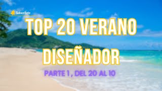 TOP 20 VERANO DISEÑADOR 2024  Parte 1 del 20 al 10 Los mejores perfumes para el calor ☀️🌊🏖️ [upl. by Aenit306]