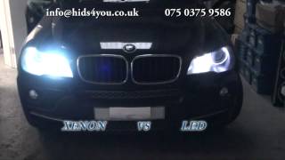 BMW H8 Xenon HID Angel Eyes Conversion [upl. by Eentruok786]