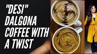 Desi Dalgona Coffee  How to Make Frothy Coffee  Whipped Coffee Recipe in Hindi [upl. by Hospers]