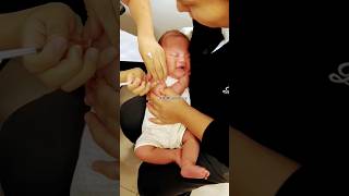 Cutebaby 💕 Baby vaccine action at hospital 🏥 to funny I baby cute love family shots funny [upl. by Tnayrb8]