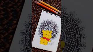 Cartoon mandala drawing by shivi art gallery ✨🐼🐼💌art [upl. by Faunia]