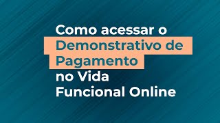 Como acessar o demonstrativo de pagamento no Vida Funcional Online [upl. by Tremain833]