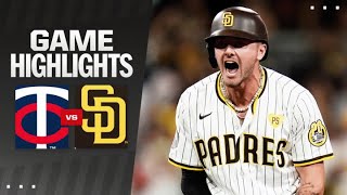 Twins vs Padres Game Highlights 81924  MLB Highlights [upl. by Htiel]