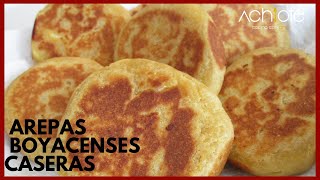 CÓMO HACER AREPAS BOYACENSES CASERAS  Arepas Colombianas dulces y rellenas de Queso Fresco [upl. by Aleina]