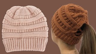 latest ladies cap designvery easy cap knitting tutorialtopi banane ka tarikawoolen topi ka design [upl. by Conrade]