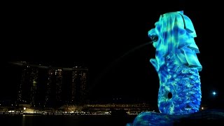 i light marina bay 2017  Light Show at Merlion Park [upl. by Sidra126]