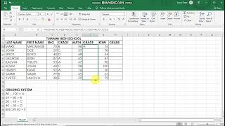 MS Excel Grading using IF function [upl. by Tallbot]