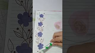 Diary page decoration ideas 💡📖📚📄❣️❤️💞💞💞💞💞youtube youtubeshortsdrawing ❤️❤️❤️❤️ [upl. by Adebayo750]