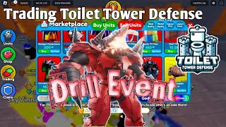 TOILET TOWER DEFENSE DRILL EVENT roblox toilettowerdefense [upl. by Aynos760]