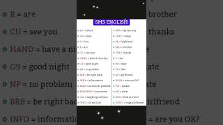 SMS English english sms smsenglish [upl. by Yhtur]