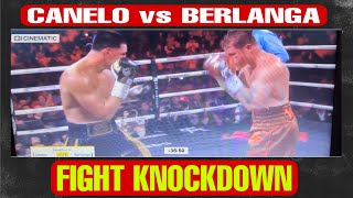 CANELO vs BERLANGA FIGHT KNOCKDOWN [upl. by Karrah]