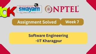 Software Engineering NPTEL Assignment 7 week 7 Answers 2024 [upl. by Suivart]