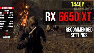 Resident Evil 4 Remake  AMD Radeon RX 6650 XT 8GB  i511400  1440p Recommended  Settings  FSR [upl. by Odrarej]