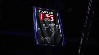 Inside The Raptors Raptors raise Vince Carter’s jersey to rafters [upl. by Akinit]