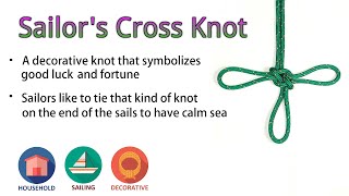 Sailors Cross Knot  How to Tie Sailors Cross Knot  Lucky Sailor Knot  Binding Knot easy tutorial [upl. by Esylle]