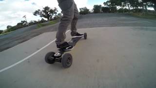 Evolve Carbon GT riding the burms Electric Skateboard BMX track [upl. by Tisman405]