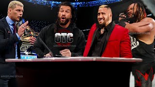 WWE 4 October 2024 Roman Reigns amp Cody Rhodes vs Jacob Fatu amp Solo Sikoa contract signing highlights [upl. by Lothaire]