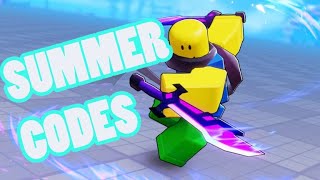 ROBLOX 🌞SUMMER WEAPON FIGHTING SIMULATOR CODES  HOW TO REDEEM [upl. by Hewitt600]