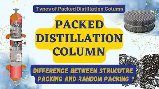 Packed Distillation Column  Types  Difference between Structured Packing and Random Packing [upl. by Laro]