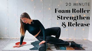 20 Min Pilates Foam Roller  Strengthen amp Release [upl. by Heyes]