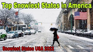 Top 10 Snowiest States in America 2022 [upl. by Yramliw]