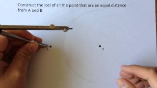 Construct the loci of points an equal distance away from 2 [upl. by Hiller]