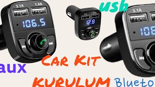 Connect your Phone to any Car Radio  Bluetooth Adapter  Car X8 Bluetooth Araç Kiti Fm Transmitter [upl. by Erena]