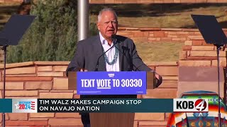 Vice presidential candidate Tim Walz makes Navajo Nation campaign stop [upl. by Yur975]