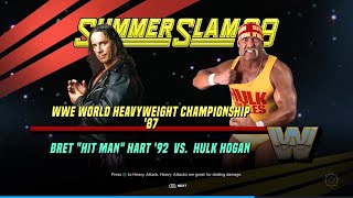 WWE 2K24 Bret “Hit Man” Hart Vs Hulk Hogan 12 [upl. by Arraet]