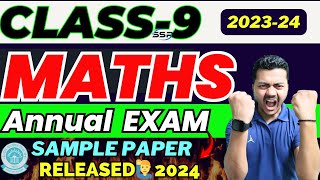 class 9 Maths annual exam sample paper 😳 2024 Doe Delhi Region Exam maths class 9 session 2024 [upl. by Bloem]