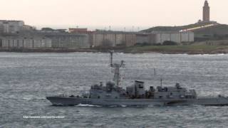 French destroyer LATOUCHETRÉVILLE D646 arrives in A Coruña [upl. by Yliab]