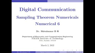 Sampling Theorem Numerical Numerical 6 [upl. by Bramwell159]