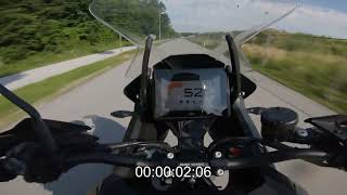 KTM 1290 SUPER ADVENTURE S 0 100 KMH ACCELERATION [upl. by Ahsote375]