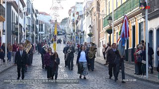 Desfile de Natal de Filarmónicas na Rua da SéAngra HeroismoTerceira 20241208 [upl. by Ardehs114]