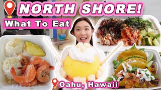 TOP RATED FOOD in Oahus North Shore  Haleiwa Kahuku Garlic Shrimp Poke Bowl Shave Ice amp more [upl. by Arved959]