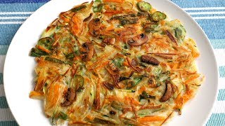 Vegetable Pancake Yachaejeon 야채전 [upl. by Auof]