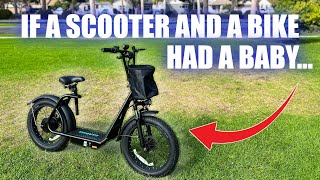 This Is a Scooter EBike Hybrid  Caroma Peak P3 Electric Scooter Bike Review [upl. by Nogaem]