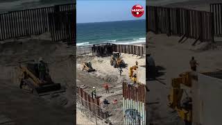 Inmigrantes Cruzan a EEUU desde Tijuana Momento Captado Durante Trabajos en el Muro Fronterizo [upl. by Bamberger662]