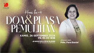 Doa amp Puasa Pemulihan  Hari ke4  Kamis 26 September 2024  GPdI Elohim Sidoarjo [upl. by Magda]