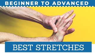 BEST Wrist Forearm Stretches to Release Tightness and Pain Beginner to Advanced [upl. by Laleb]