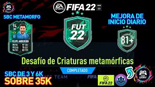 SBC  DESAFIO DE CRIATURAS METAMORFICAS 1 SOLUCIÓN FIFA 22  DESAFIO DE METAMORFOS 1 😍😱🎮 [upl. by Enomar192]