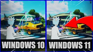 Fortnite RUNNING on WINDOWS 11 vs WINDOWS 10 [upl. by Everson796]