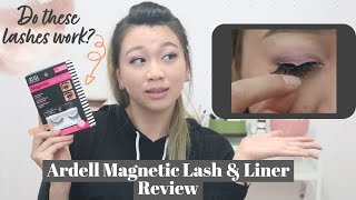 How well do the Ardell magnetic liner amp lash work Magnetic eyelash review and tryon [upl. by Ahsinwad]