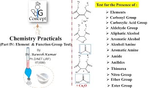 Chemistry Practicals Part IV Element and Function group test [upl. by Jeffries969]