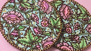 How to Pipe MultiColor Chocolate Doilies [upl. by Omrellug677]