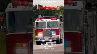 LaSalle Fire Service Tanker 206  Responding shorts firetruck firedepartment ontario 2024 [upl. by Koblas]