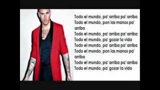 Sube Las Manos Pa Arriba Pitbull Official Lyric Video [upl. by Ahcmis]