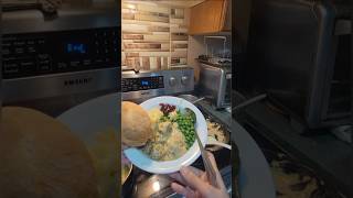 Easy weeknight dinner Meatballs mashed potatoes amp peas meatballs fyp foryou trending [upl. by Aelanna]