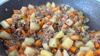 Cooking Ground Beef Lunch with me ASMR COOKING [upl. by Nomrah]